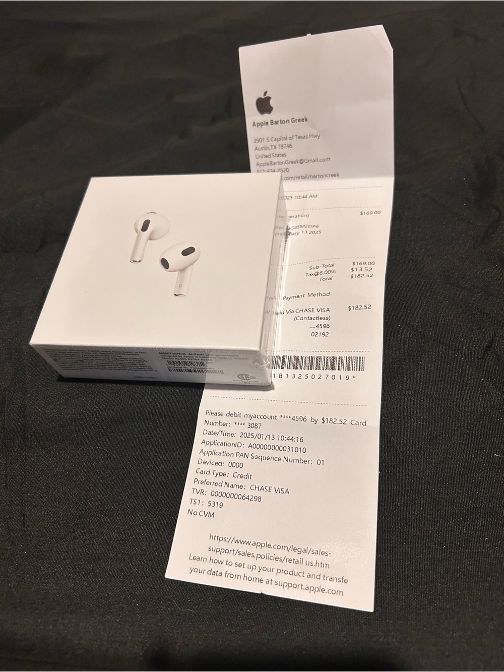 Apple AirPods (3rd Gen) Earbuds with White Charging Case - Apple